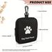 New Paw Print Coin Purse Waterproof Leather Zipper Storage Multifunctional Outdoor Dog Food Bag_voghion.com