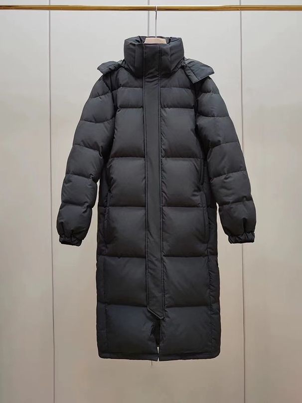 Parka unisexe extra-longue et épaisse en duvet avec capuche, garnie à 55 % de duvet de canard blanc, manteau d'hiver arrivant aux genoux pour les grands froids._voghion.com