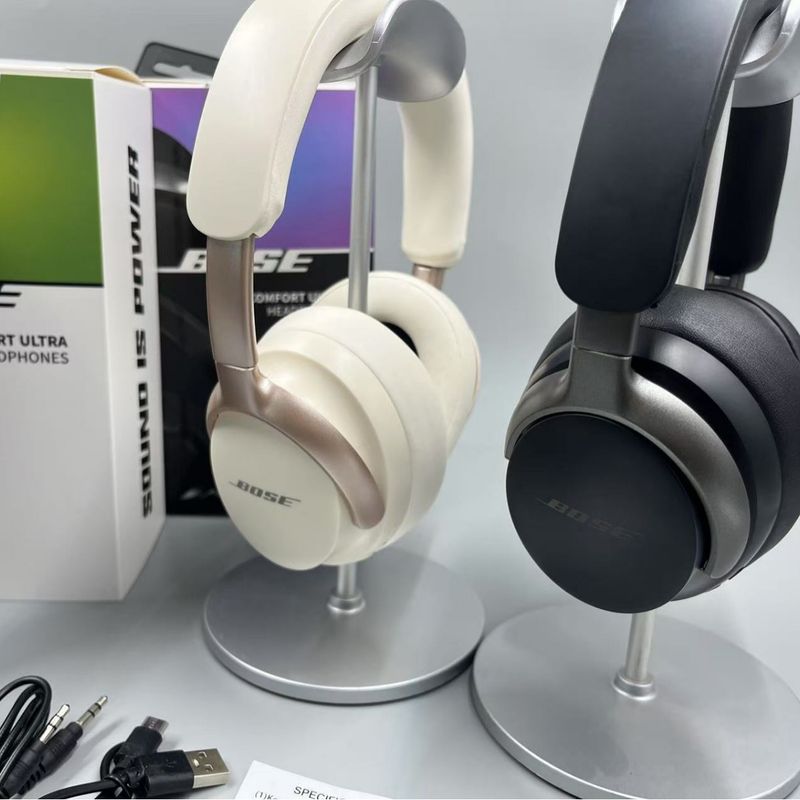 Cross-Border New Model Compatible With QC55 Over-Ear Bluetooth Headphones Stereo Cotton Strap Leather Case Wireless_voghion.com