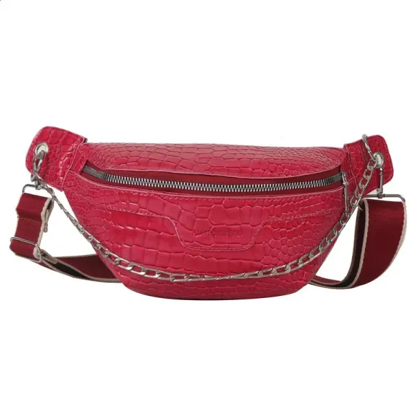 Dámské kabelky z umělé kůže s vintage vzorem, ledvinky, řetízkové, ledvinky, dámská crossbody kabelka na hrudník 240729_voghion.com