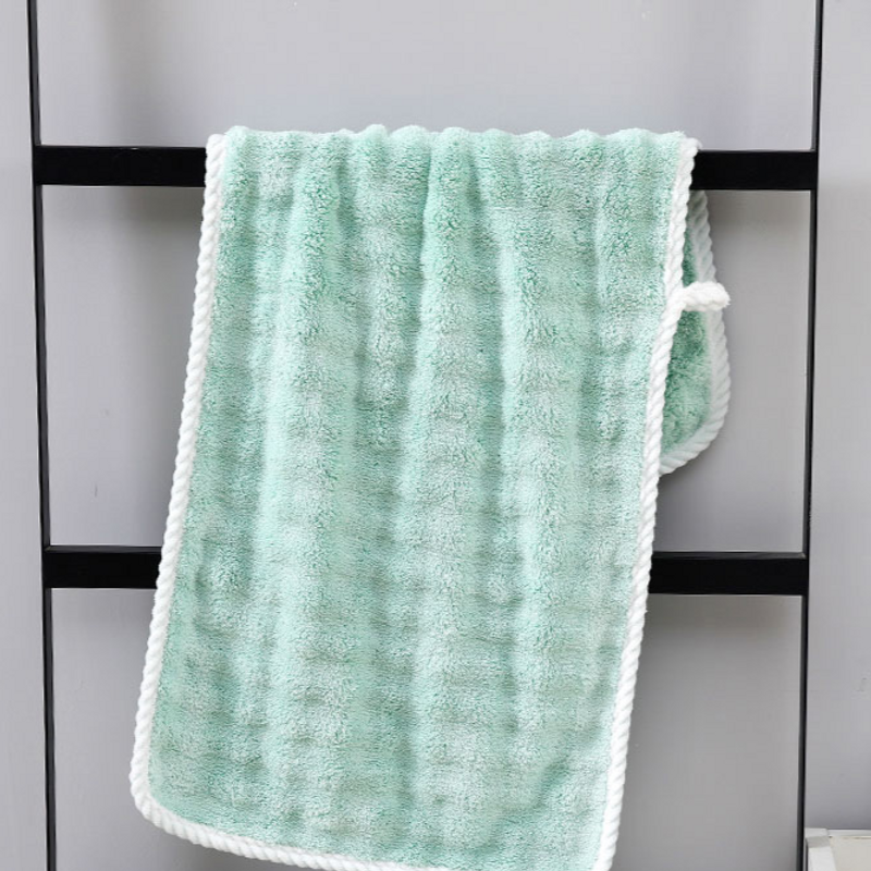 Home Textile Fleece Bubble Towel Edge Multi Color Face Wash Towel Soft Water Absorbent Non Linting Face Towel_voghion.com