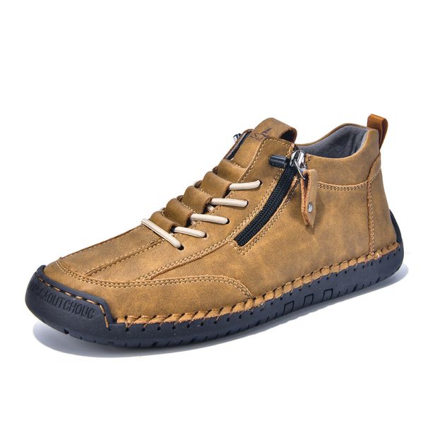 1821 Polyurethane Men's Martin Casual Boots Yellow, Choose Size And Tell Seller_voghion.com