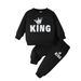 Kids Clothing Spring and Autumn New Two piece Set for Baby Boys with Letter Printing Simple Casual Style_voghion.com