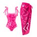 Women's Clothing Printed Two Piece Conservative Cover Hip Skirt Swimsuit_voghion.com