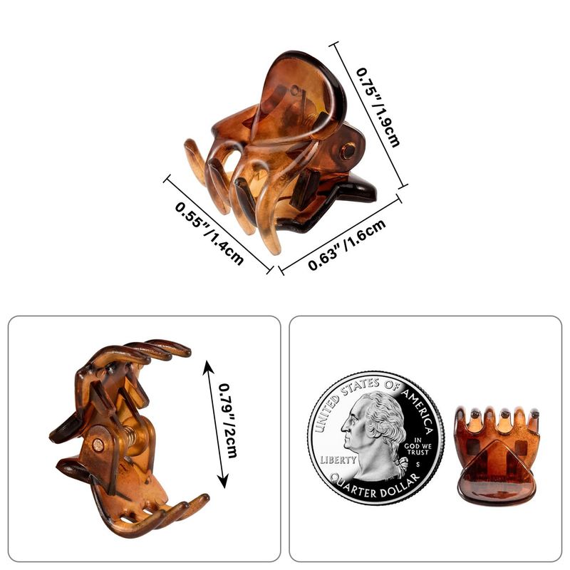 Kleine Greifklammern in einer Box, süße Haarklammern für gebrochenes Haar, kleine Ponyklammern, Krallen, Kunststoff, Prinzessinnen-Kopfschmuck, Haarnadelklammer_voghion.com