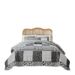 Striped & Leopard Print Bedspread Set – 3-Piece Light Grey Quilt Cover (OEKO-TEX® Certified, Abstract Geometric) For Modern & Bohemian Bedrooms_voghion.com