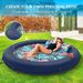 Inflatable floating drainage pool water floating bed inflatable floating row with cup holder pineapple water floating pool car floating bed_voghion.com