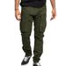 2023 Spring Summer New Large Size Cargo Solid Color Multi-Pocket Casual Long Pants Men's Style_voghion.com