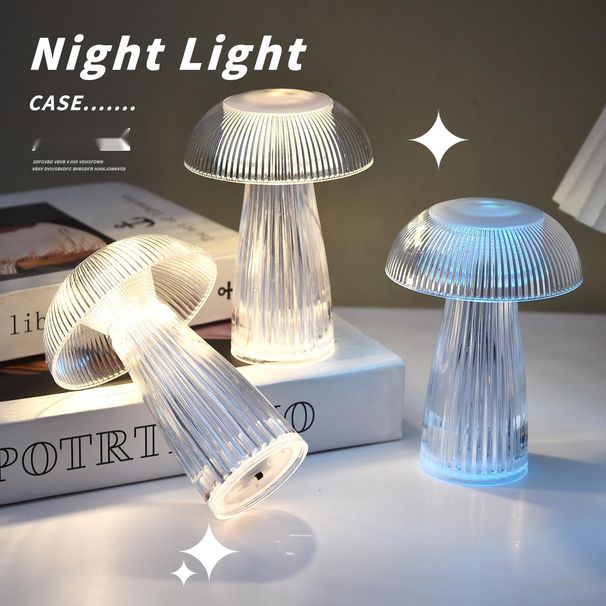 Internet Celebrity Creative Table Luxury Decor Mushroom Atmosphere Lamp Bedside Jellyfish Night Light Gift Ornament_voghion.com