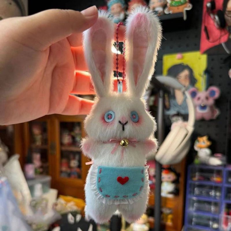 Original handmade handmade rabbit doll pendant baby charm cuddly rabbit cute book bag accessories_voghion.com