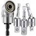 360° Swivel Adapter Set (1/4", 3/8", 1/2") – Universal Hex To Square Drive Converter For Impact Wrenches & Sockets (3-Piece, Heavy Duty)_voghion.com