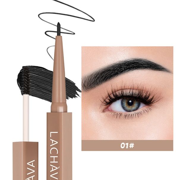 LACHAVA Duebelkapp Wenkbrauestift Styling Wenkbraueform Fierwung Wenkbrauestift Make-up Fierwung Wenkbraue Flësseg Wenkbraue Crème_voghion.com