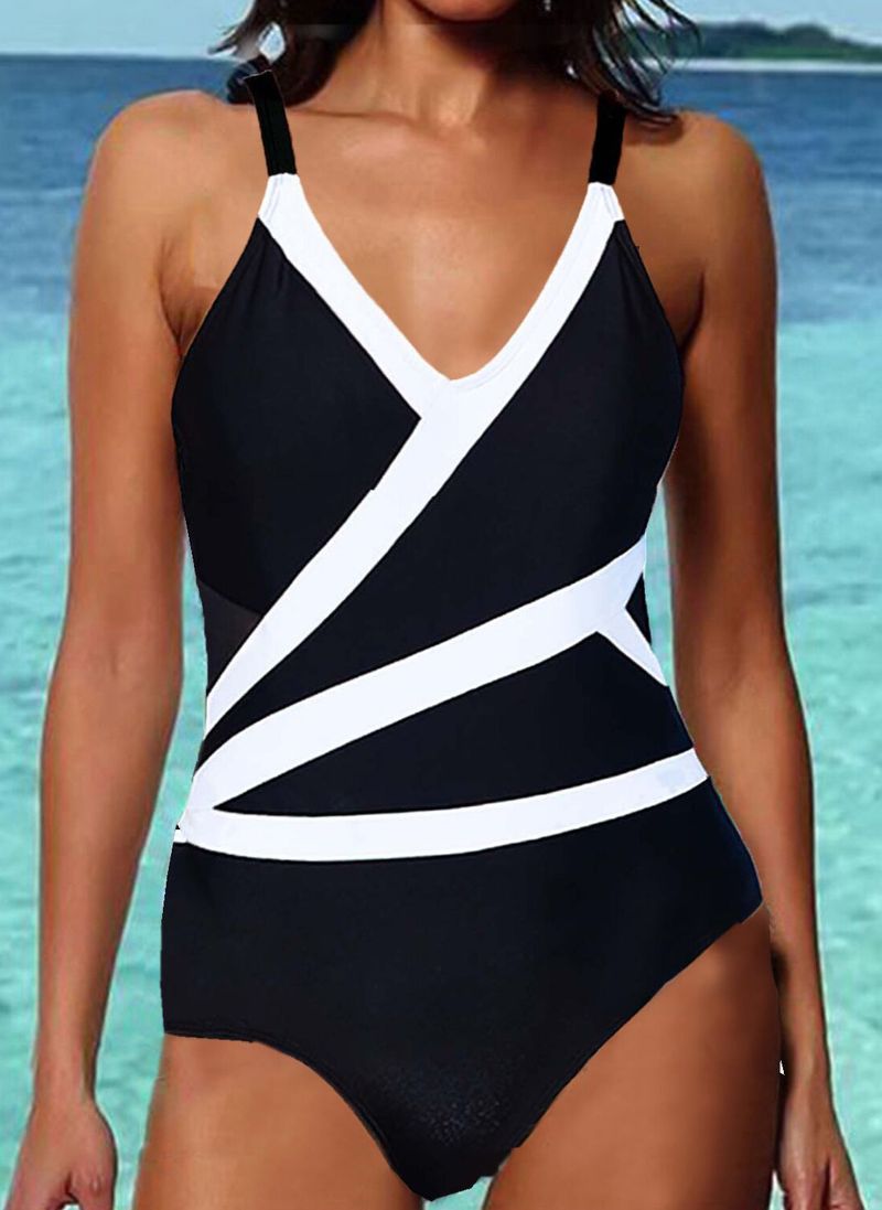 Dámské sexy bikiny s odhaleným zadkem a pruhy, velké velikosti, s ramínky_voghion.com