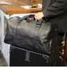 Men's Genuine Leather Travel With Shoe Compartment, Large Capacity Handbag, Shoulder Crossbody Bag, Waterproof And_voghion.com