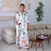 Ensemble deux pièces décontracté en satin imprimé pour femme, chemise à manches courtes et pantalon large, RC3327_voghion.com