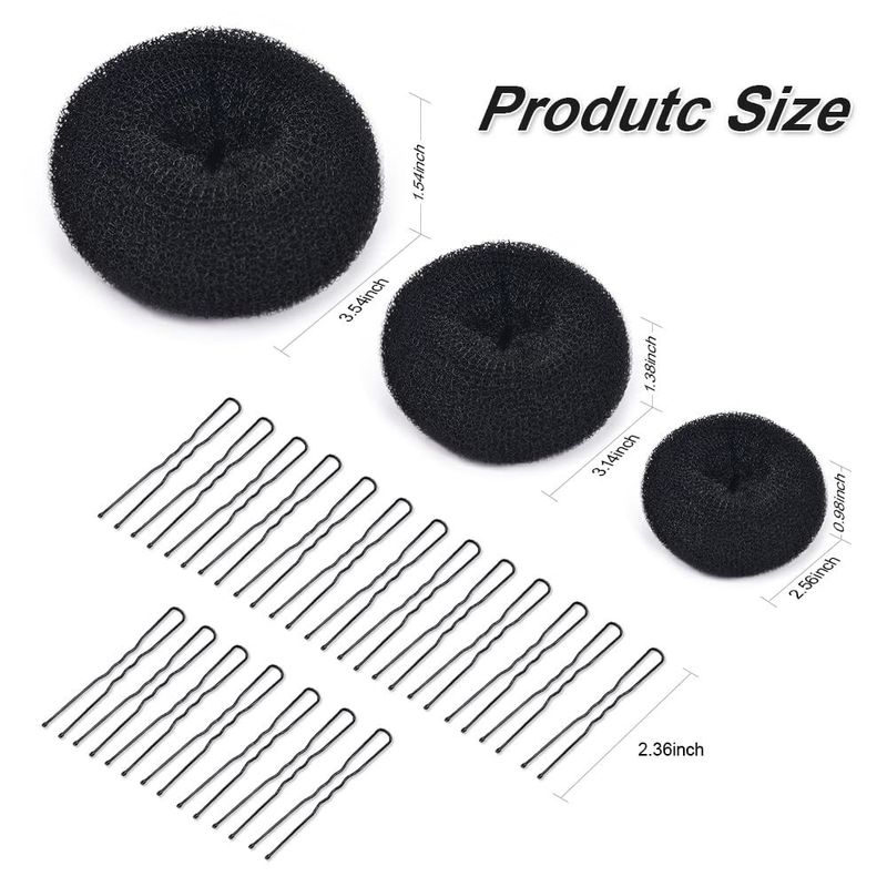 Haarsieraden Kant-en-klare knot Haarvlechtset Haaraccessoires Stijl Donut Bloemknop Haarvlechten Vlechten_voghion.com