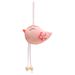 Easter Bird Cloth Ornament - 9x19cm Spring Decoration In White/Pink, Handcrafted Festive Hanging Decor_voghion.com