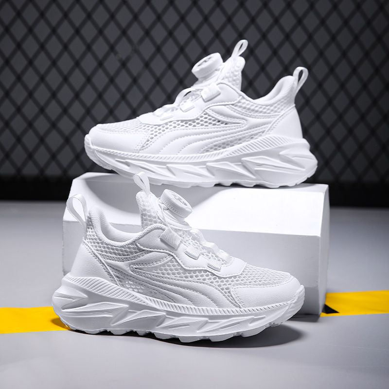 Sommer Neue Atmungsaktive Single Mesh Kinder Sport und Casual Campus Kleine Weiße Schuhe_voghion.com