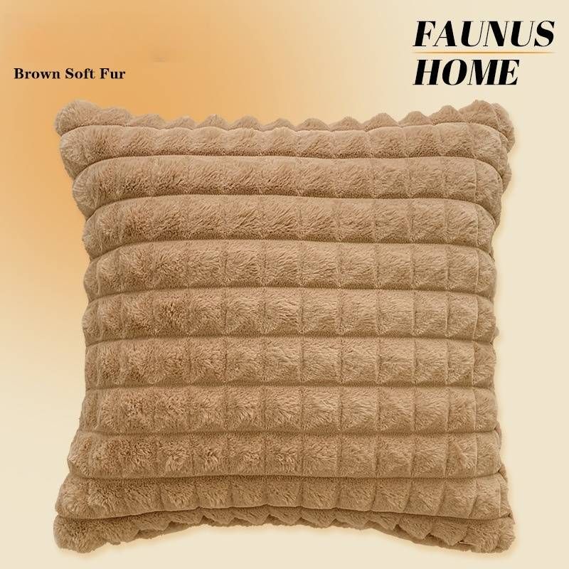 Beige Embroidered Throw Pillow - Minimalist Boho Decor (Soft Cotton Linen Blend Decorative Cushion Cover With Tassels)_voghion.com