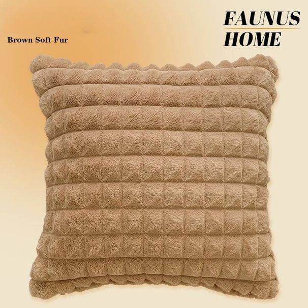 Beige Embroidered Throw Pillow - Minimalist Boho Decor (Soft Cotton Linen Blend Decorative Cushion Cover With Tassels)_voghion.com