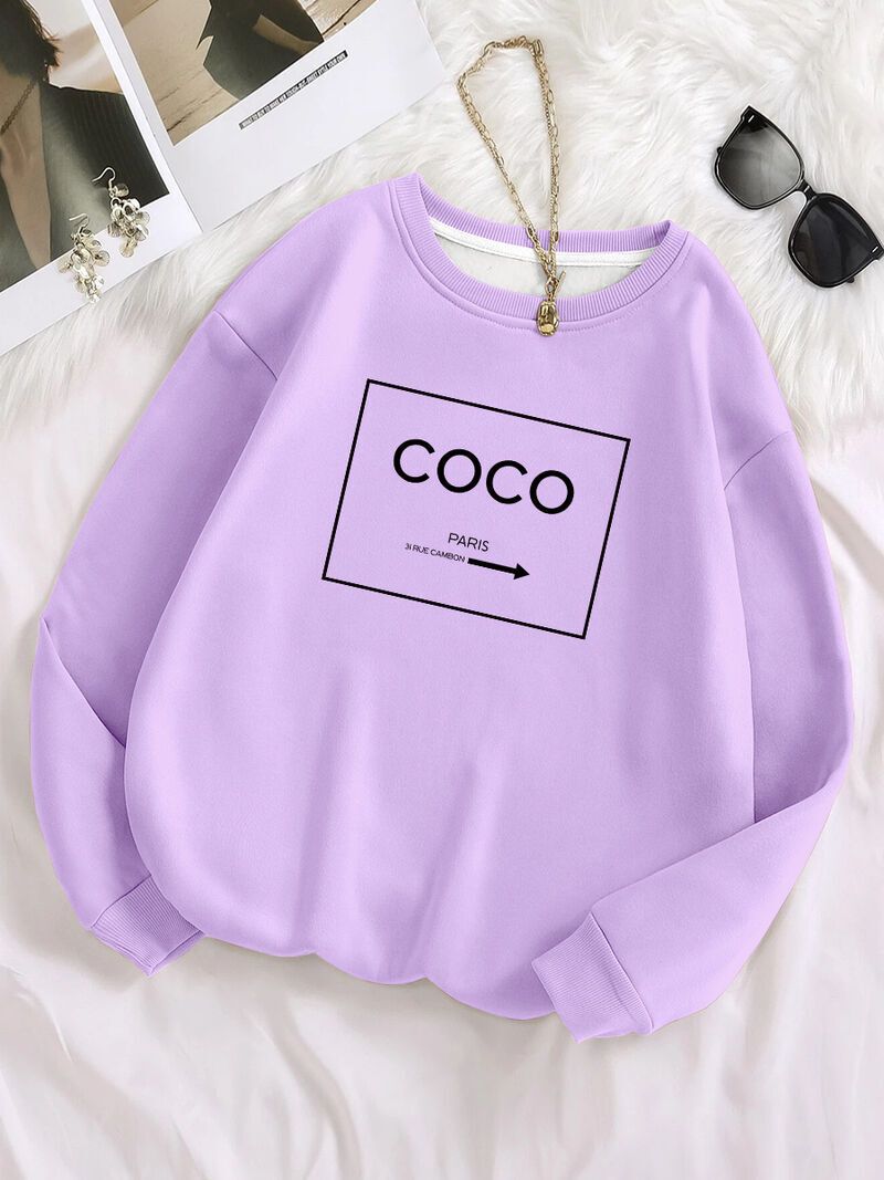 2024 Herbst und Winter Neue Damenbekleidung Mädchen Sinn für Mode Spaß Rundhals Langarm Hoodie_voghion.com
