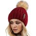 Ovillo de lana tejido para proteger el peinado, gorro sedoso y desmontable para mujer, gorro suelto y cálido, gorro de lana_voghion.com