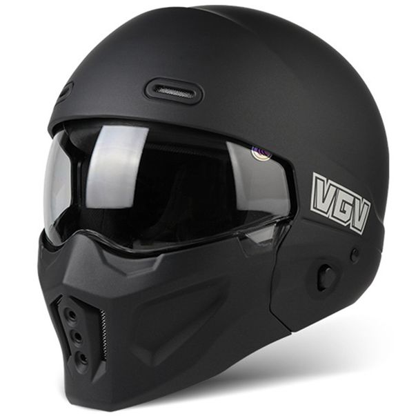 Motorrad-Bluetooth-Helm – Retro-Integralhelm mit austauschbaren Visieren und integriertem Bluetooth (mehrere Farb- und Linsenoptionen)_voghion.com