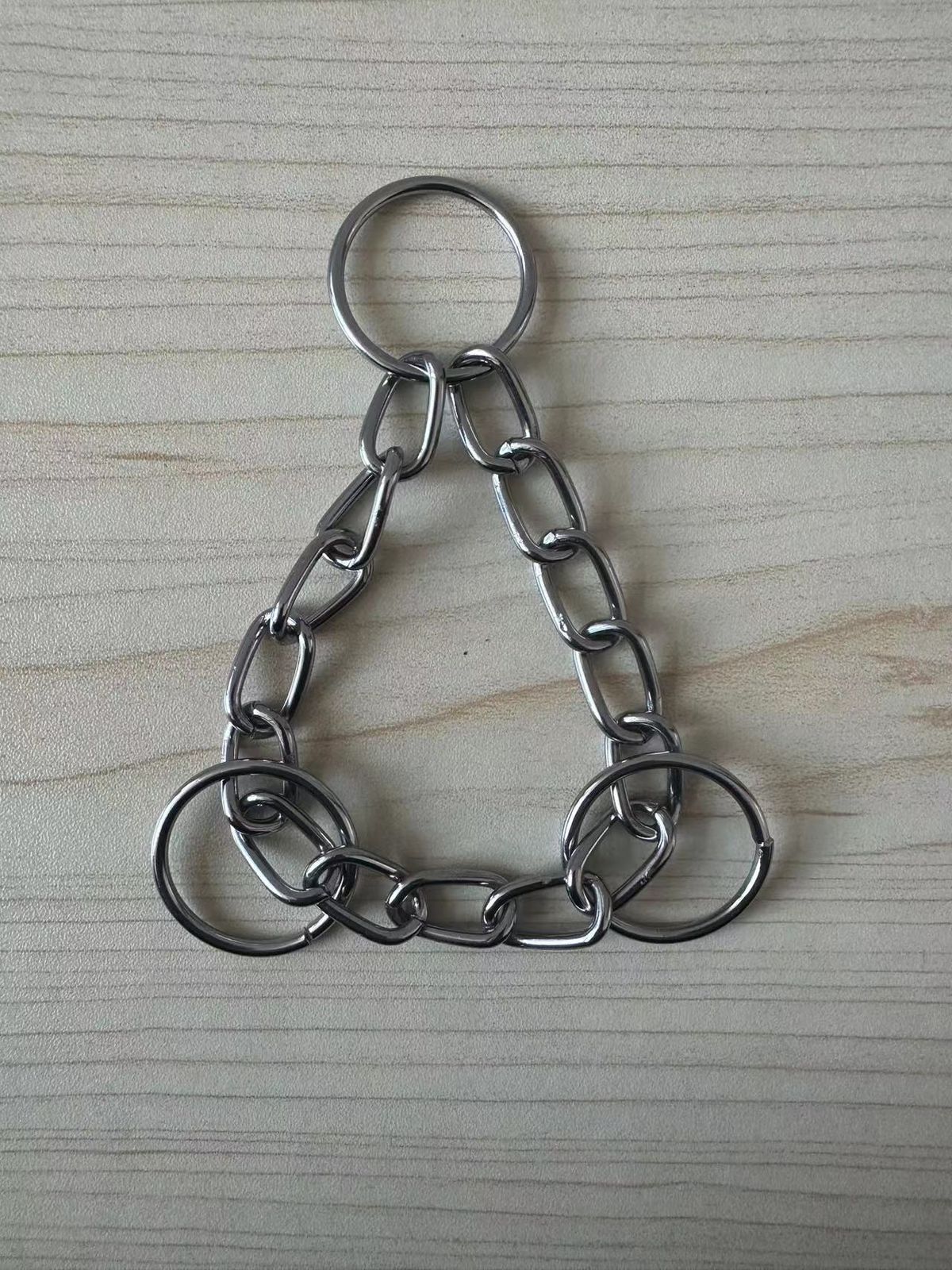 Three-Ring Half P Accessories Three-Round Iron Pet Neck Collar Dog Chain_voghion.com