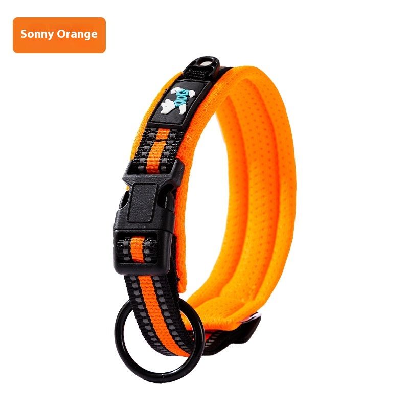 Sandwich Comfortable Large Medium Dog Golden Retriever Outdoor Collar Adjustable Durable Pet Supplies_voghion.com