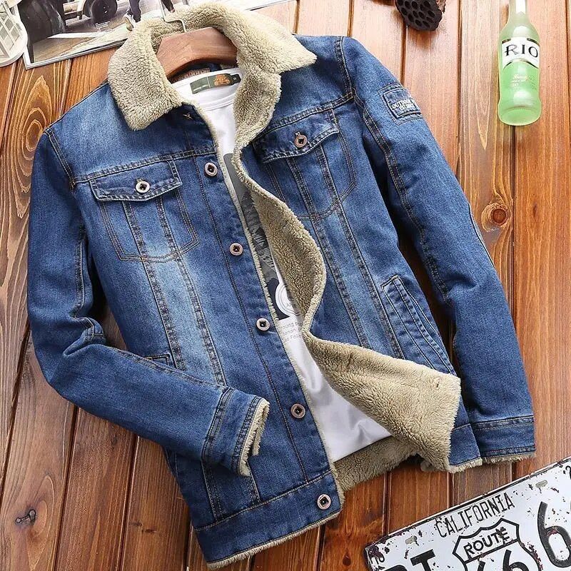 Jean Jacken Oberbekleidung Warme Mäntel Neue Männer Pelz Futter Dicker Winter Denim Jacke Mantel Große Größe 500_voghion.com