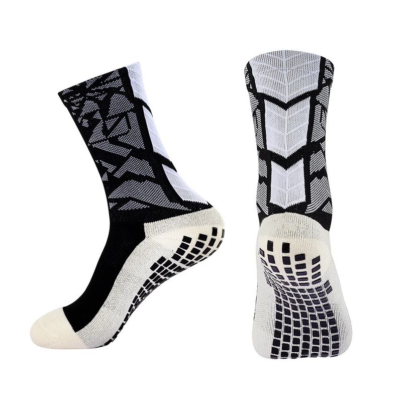 MagiMobo Grip Football Glue Dispenser Men Mid Calf Non Slip Running Sports Socks_voghion.com