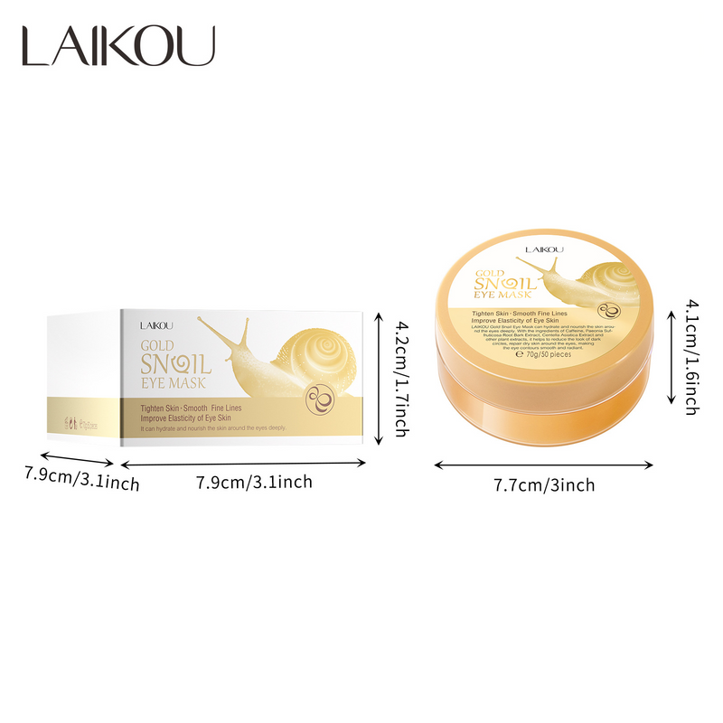 LAIKOU Snail Eye Mask 50 Pieces Eye Care Moisturizing Skin Care Products Manufacturer_voghion.com
