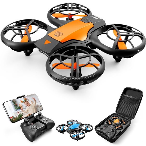Mini Drone V8 4K Telecamera HD grandangolare WiFi FPV Elicottero RC pieghevole con telecomando Giocattoli per bambini Capacità di altitudine_voghion.com