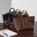 Burminsa Rindsleder Echtes Leder Tote Schultern Für Frauen 2025 Designer Große Kapazität Pendler Arbeit Damen Handtaschen_voghion.com