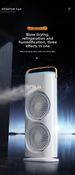 Popular Desktop Shaking Head Double Fan, Air Cooler Double Head Three-hole Ice Mist Charging Remote Control Small Fan_voghion.com