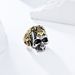 Anello in acciaio al titanio con testa di teschio in stile retrò, massone, anello da uomo, personalità dominante, gioielli per la mano_voghion.com