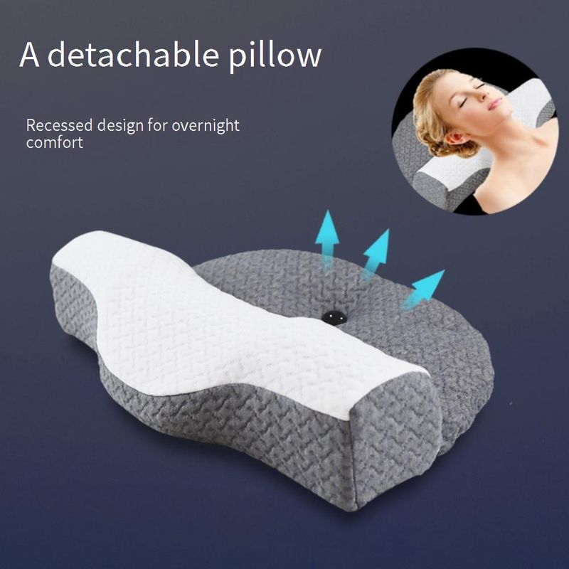 New Memory Foam Hose Pillow, Detachable Sleeping Pillow, Partition Neck Protection Pillow, Ice Silk Comfortable Neck Pillow_voghion.com