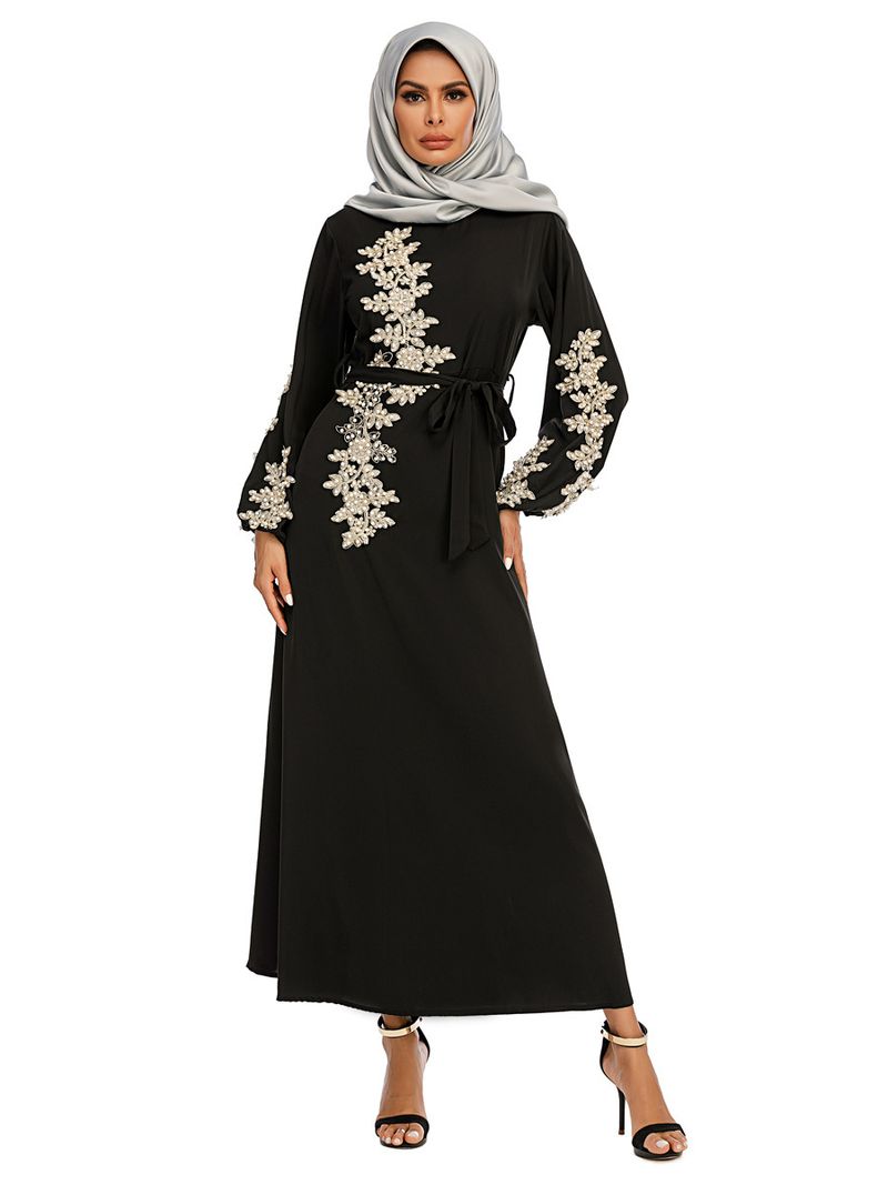 Women's Muslim robe dress, large size long-sleeved Hui prayer dress, Dubai robe women's clothing_voghion.com