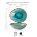 Handcrafted Crackle Glaze Ceramic Bowl - 8 Inch Irregular-Shaped Waterdrop Salad Bowl, Ocean Blue Crackle Finish, Light Luxury Retro Style For Dining_voghion.com