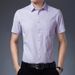 Summer New Men's Sho Sleeved Shi, Business Casual Formal Wear, Pure Cotton, Middle-aged, No Ironing, Loose White_voghion.com