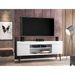 Manhattan Comfort Bradley 62.99 TV Stand White With 2 Media Shelves And 2 Storage Shelves In White With Solid Wood Legs_voghion.com