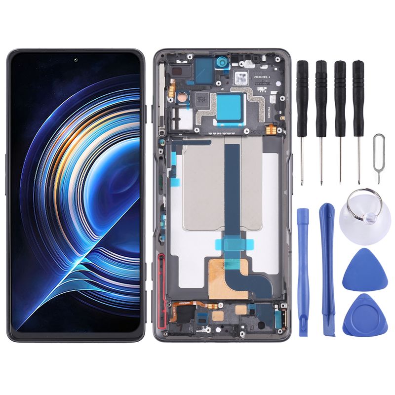 Origineel LCD-scherm en digitizer, volledige montage met frame voor Xiaomi Redmi K50 Gaming/Poco F4 GT (zwart)_voghion.com