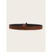 HOT Fashionable Women's Spicy Girl Everyday Versatile Brown Texture Button Belt Star Print Pattern Unisex_voghion.com