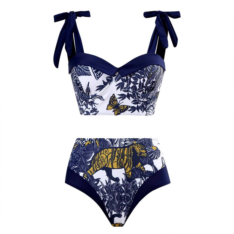 2023 Nieuwe Hoge Taille Bedrukte Bikini Badmode Sexy Badmode Sexy Bikini Dames_voghion.com