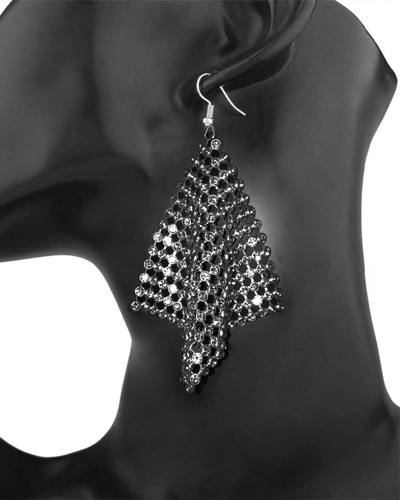 Persönlichkeit Ohrringe Geometrische Pailletten Aluminium Mesh Ohrringe Ins Stil Kleid Ohrringe Quadrat Mode Ohrringe Für Frauen_voghion.com
