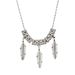 Colliers Collier pendentif plume en argent antique fait main à la mode_voghion.com
