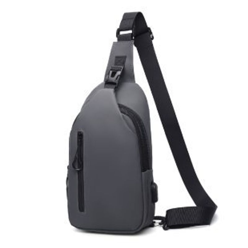 Herren Brusttasche Lässige Umhängetasche mit großer Kapazität Handytasche im koreanischen Stil Wasserabweisender trendiger Rucksack_voghion.com