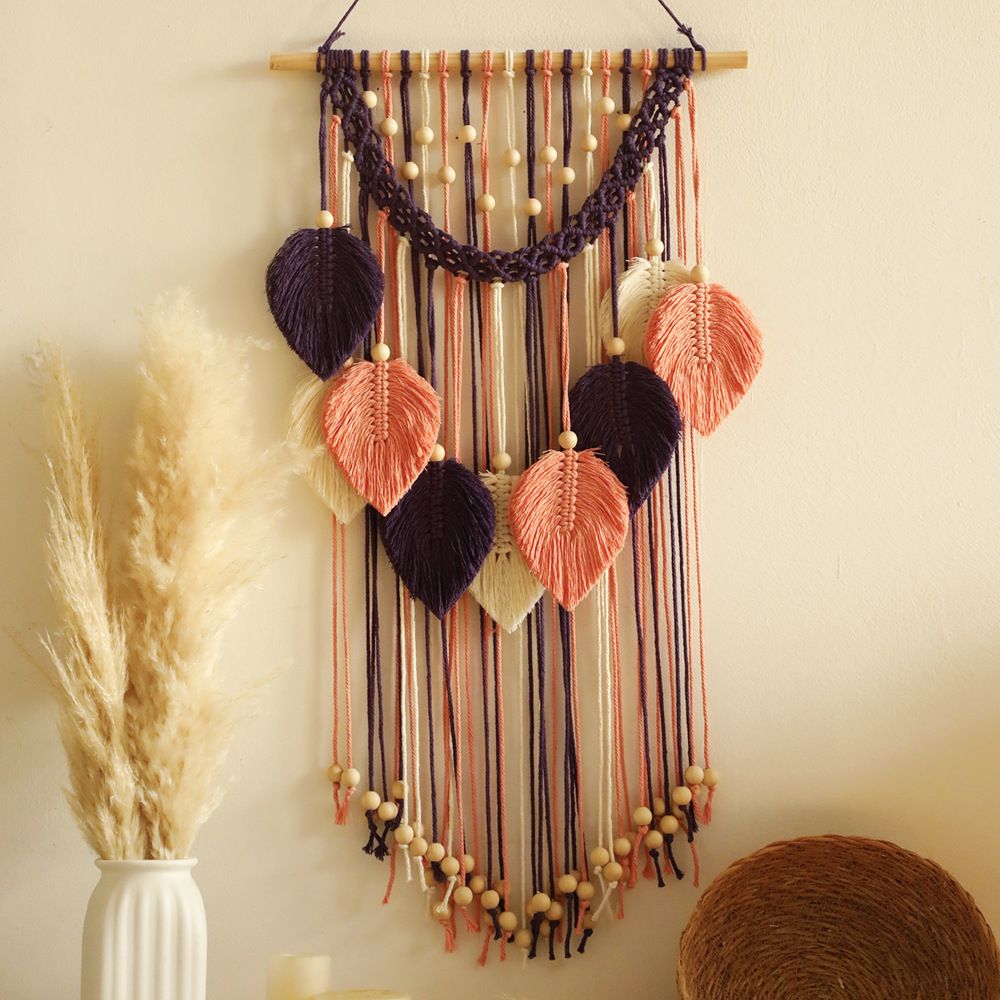 Specializzato in arazzi con nappe di foglie intrecciate a mano, decorazioni murali per la casa, decorazioni personalizzate per pareti di camere di B&B_voghion.com