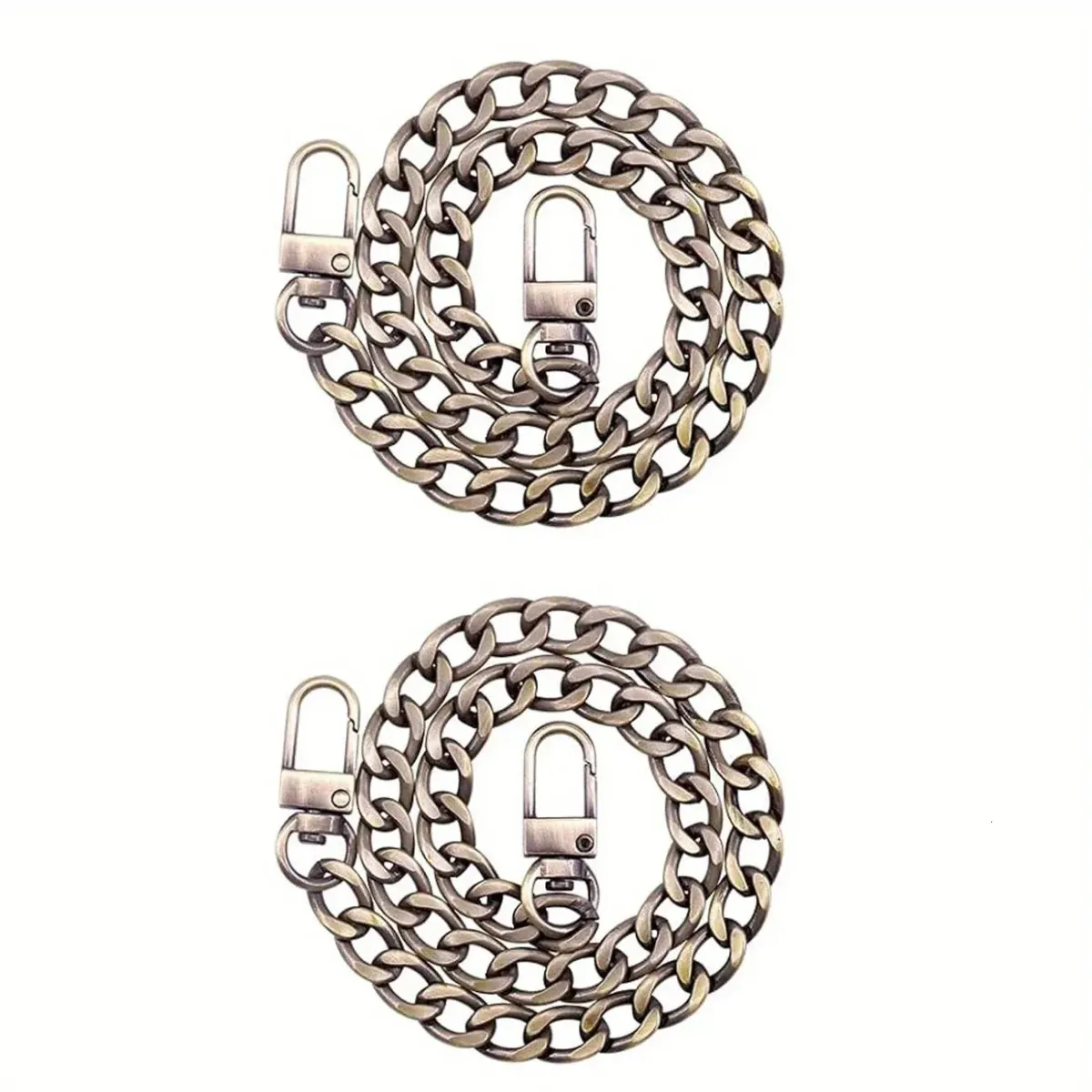 2Pcs Gold Chain Purse Flat Handbag Replacement Extender Strap Short Bag Chains 250707_voghion.com