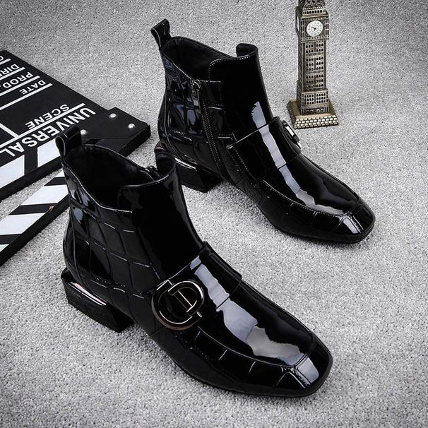 Martin Stiwwelen 2020 Hierscht a Wanter nei Patent flaach ënnen Quadrat Zeh mat Plüsch Isolatioun briteschen Stil kuerz Stiwwelen,_voghion.com